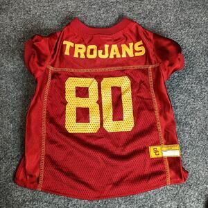 USC Trojans Dog Jersey Medium NCAA Football Red Gold Pets First